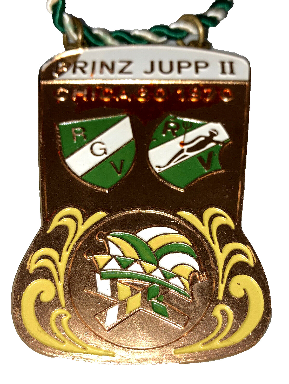 4 vintage Rhein Verein RV Chicago Karneval 1970 -1974 metal order medal