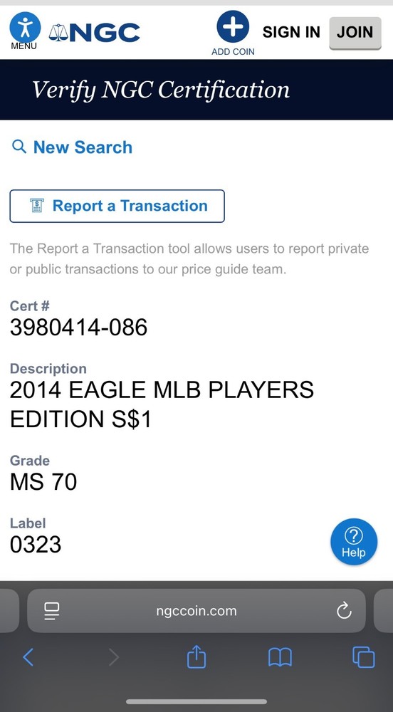 2014 $1 Silver Eagle NGC MS70 Rare MLB Players Edition Derek Jeter Signed Mint