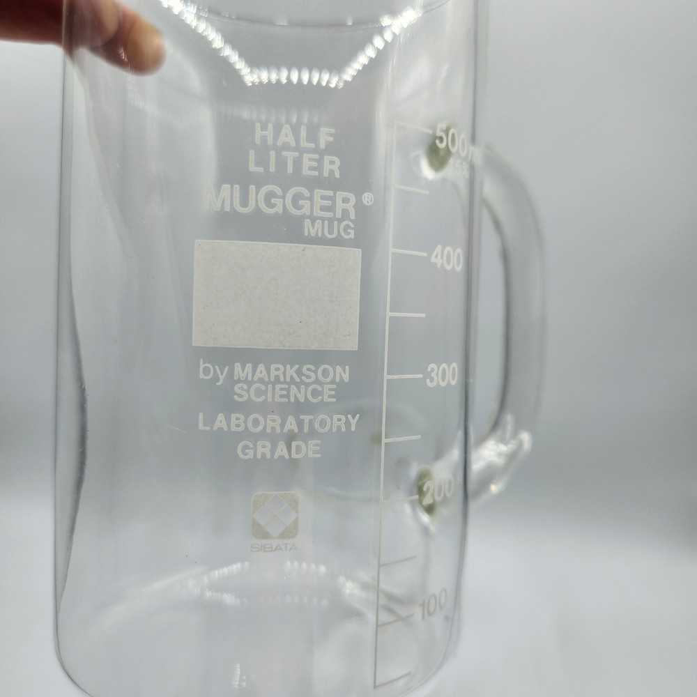 2 Markson Science Mugger Mug Beaker Style Lab Grade 500ml & 400ml