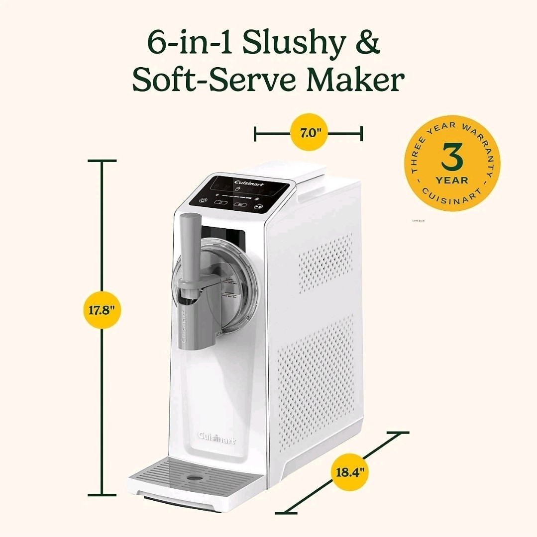 Cuisinart Slushy & Soft-Serve Ice Cream Machine Multi-Function 6-in-1 Ice-200