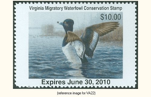 D2K Virginia Duck Stamp 2009 $10.00 perfed