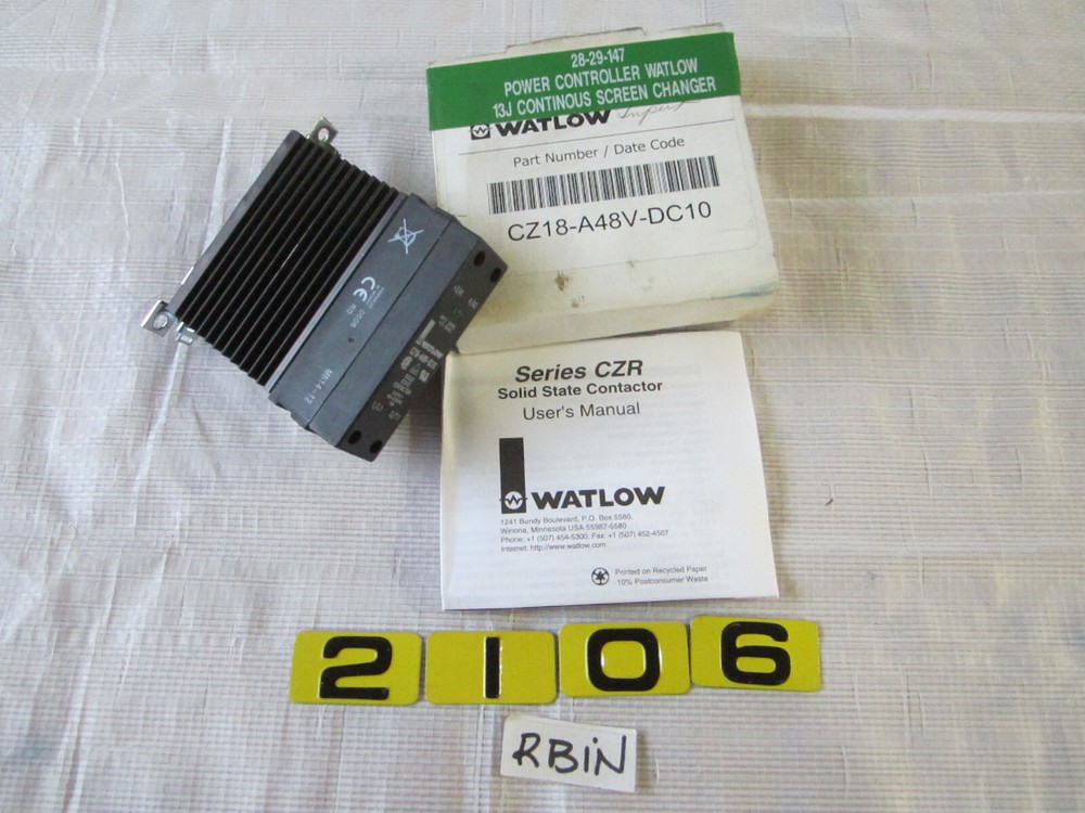 WATLOW CZ18-A48V-DC10 SOLID STATE CONTACTOR            CZ18A48VDC10