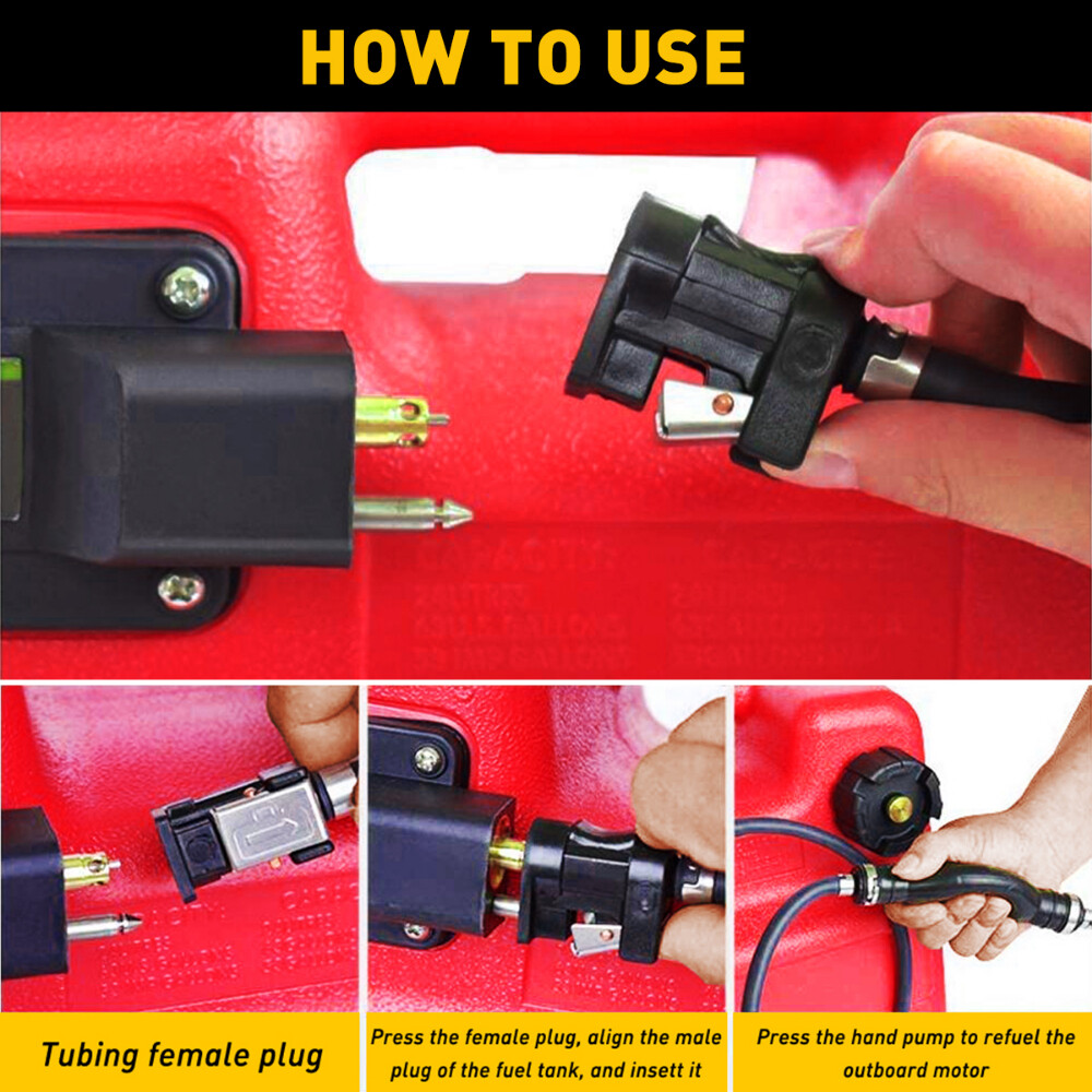 5/16" Gas Hose Fuel Line Assembly Primer Bulb Universal for Boat OUTBOARD Marine