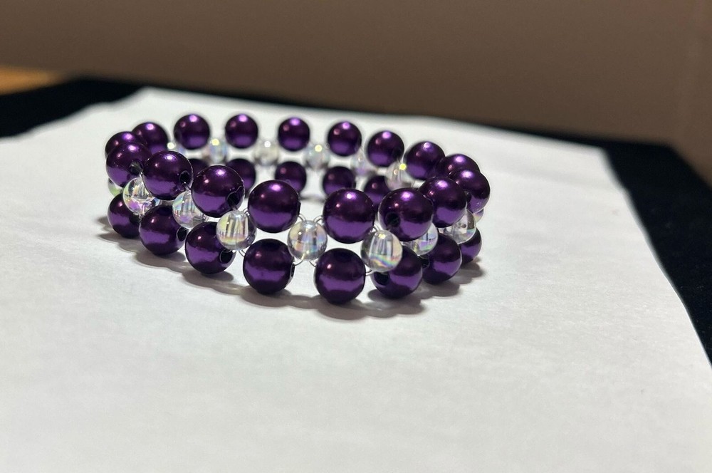 Handmade beautiful unique beaded Elastic bracelet