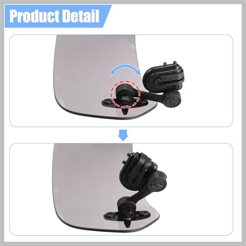 28.5cm Motorcycle Windshield Motorcycle Wind Deflector Grey Lens Adjustable