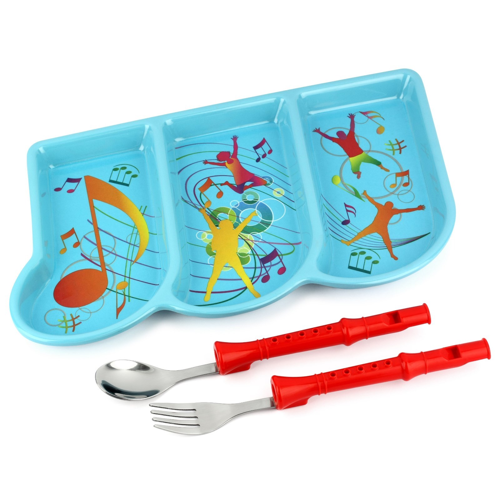 Urban Trend Kids Funwares Me Time Musical Dinner Plate & Utensil Meal Set