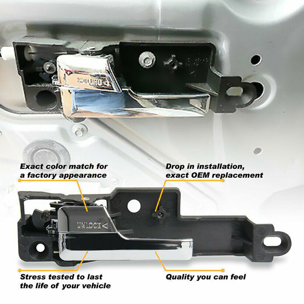 Chrome Front Inner Inside Door Handle Left Driver Side for Ford Fusion 2006-2012