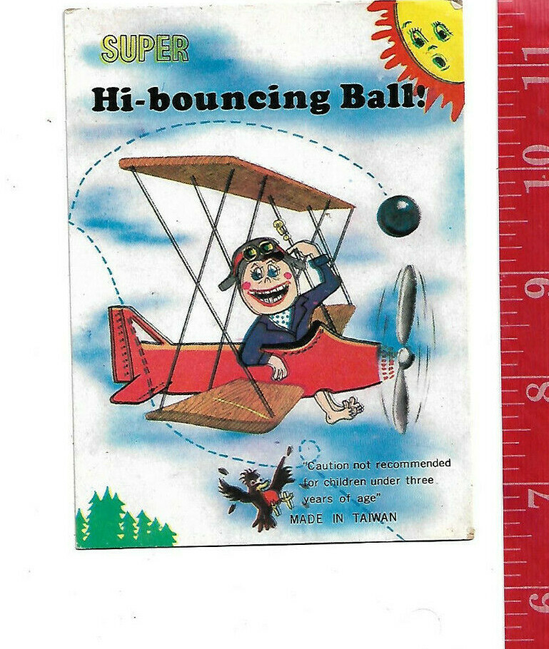Vintage vending machine display SUPER Hi-Bouncing Balls card