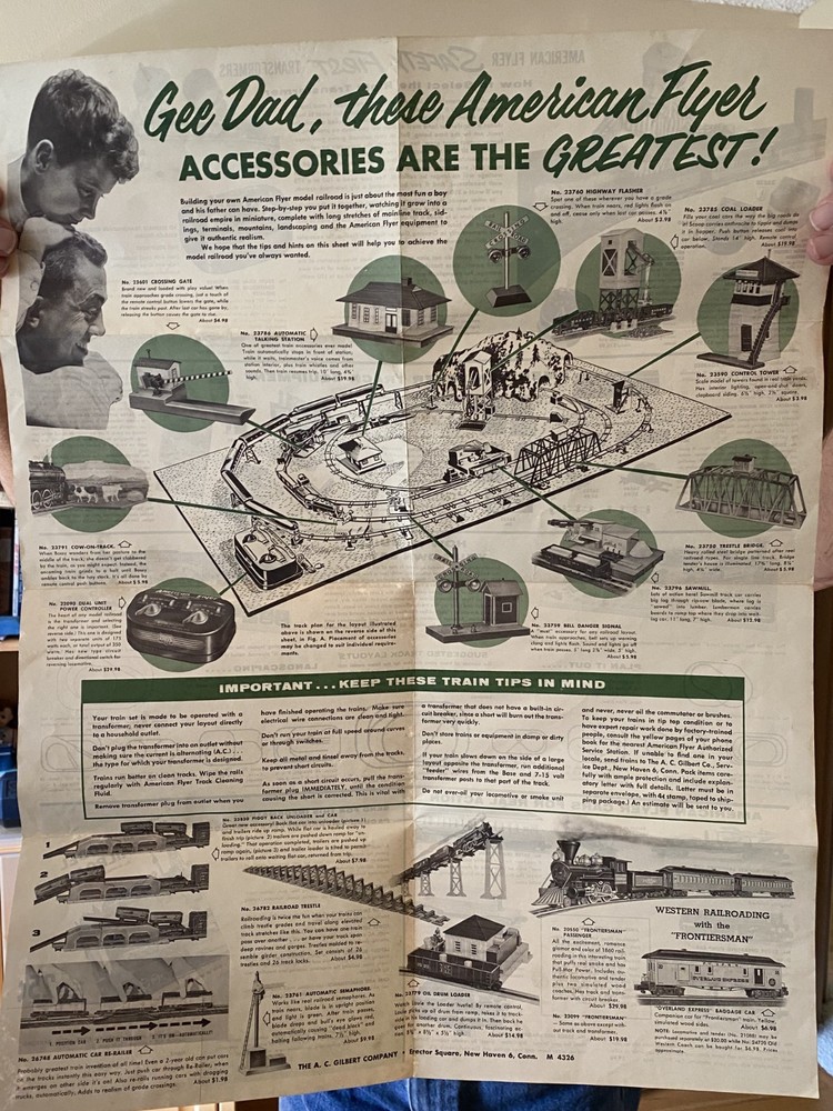 American Flyer Wall poster advertisement 1950's M4326