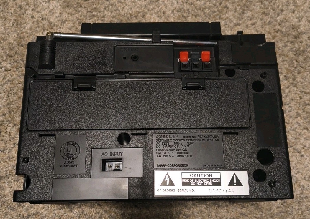 SHARP GF-320 VTG. BOOMBOX STEREO. NEW OLD STOCK