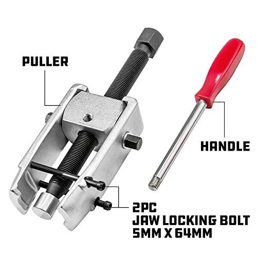 Power Steering Pulley Puller Tool, Heavy Duty Puller with 4 Jaw Positions for