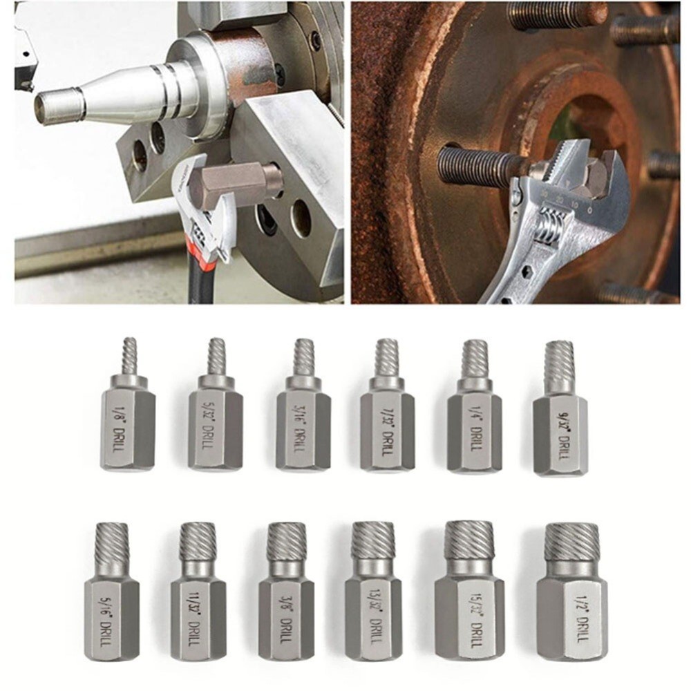 Screw Extractor Set Damaged Broken Bolt Screw Extractor Hex Head Extractor 23Pcs