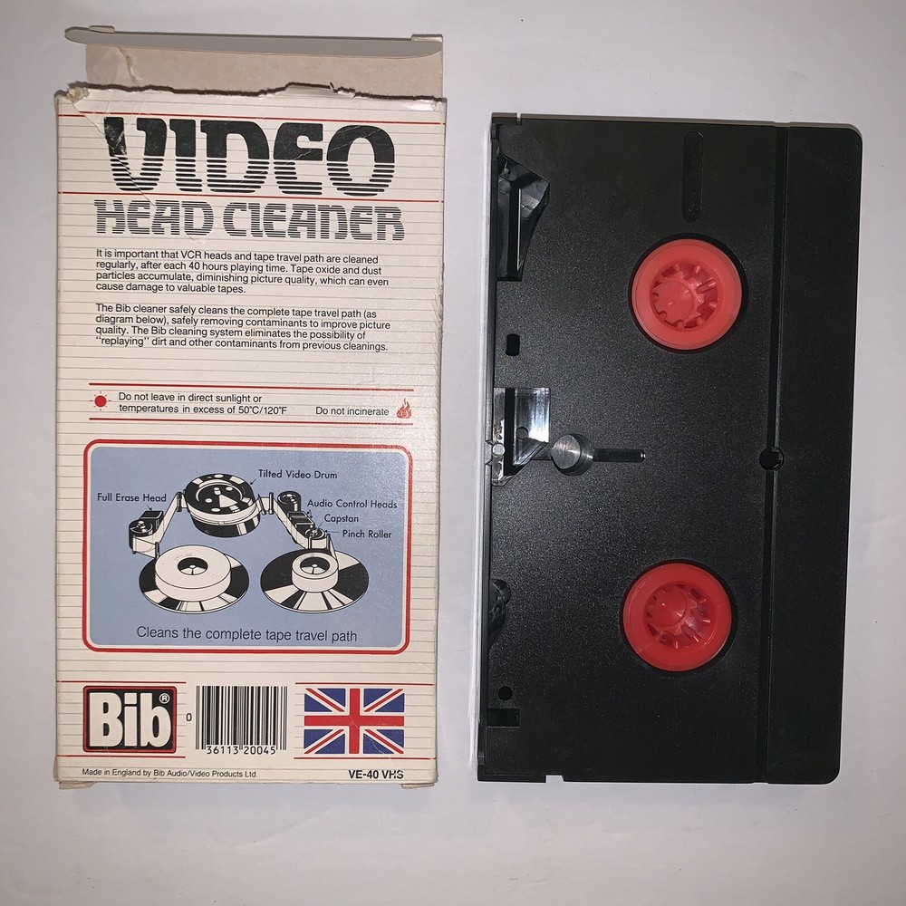 Vcr Head Cleaner Video Cleaner Bib Vhs Cleaner E11