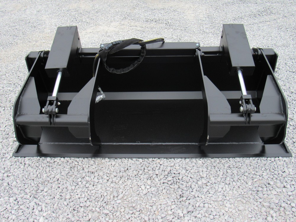 72" Solid Bottom Grapple Grease & 48 Walk Through Pallet Forks Combo QuickAttach