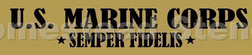 ~ ITEM #3121 E Primitive Stencil~ U.S. MARINE CORPS SEMPER