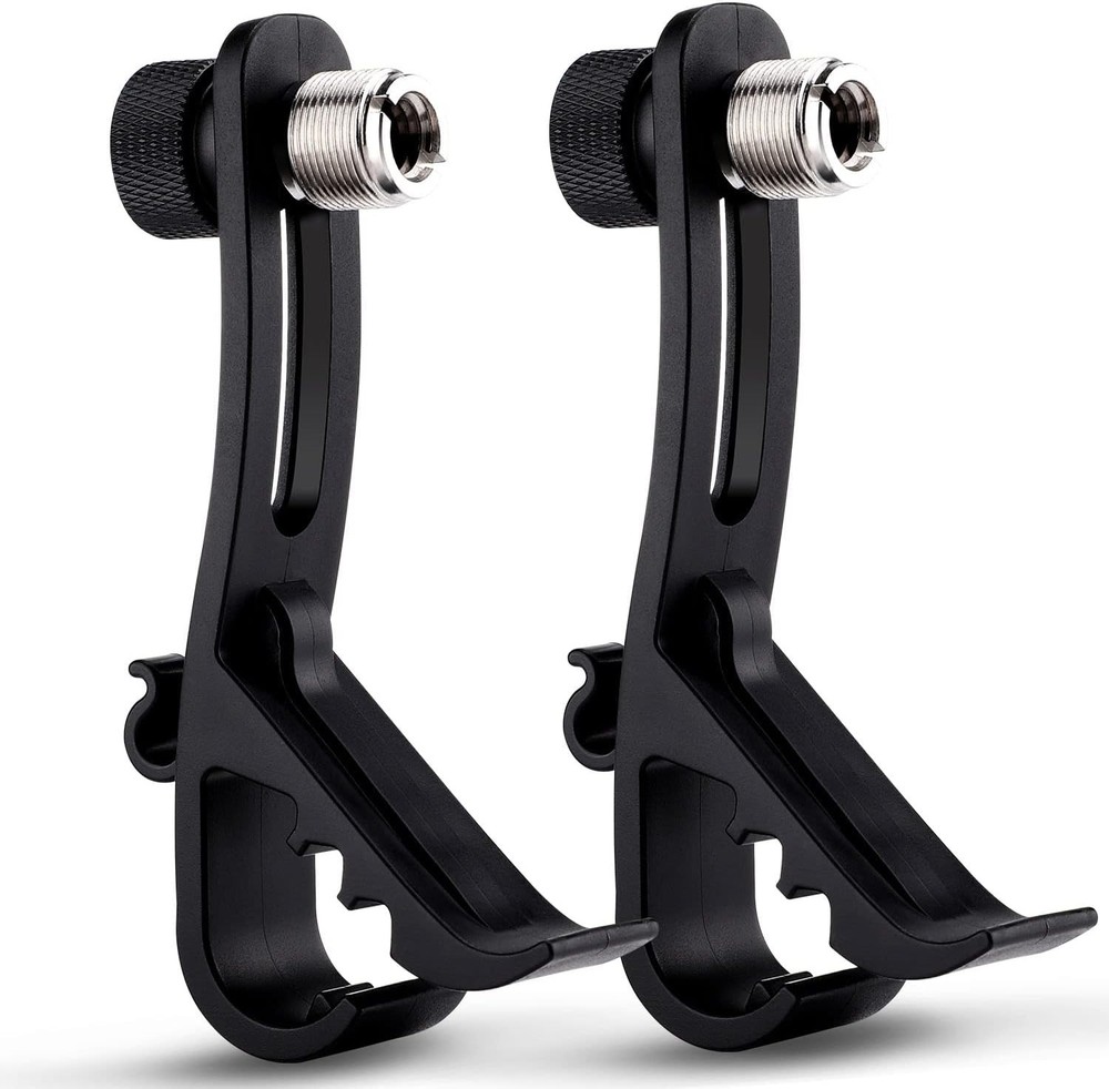 Facmogu 2PCS Drum Microphone Clip, Adjustable Mic Mount Clamp Holder Mic...