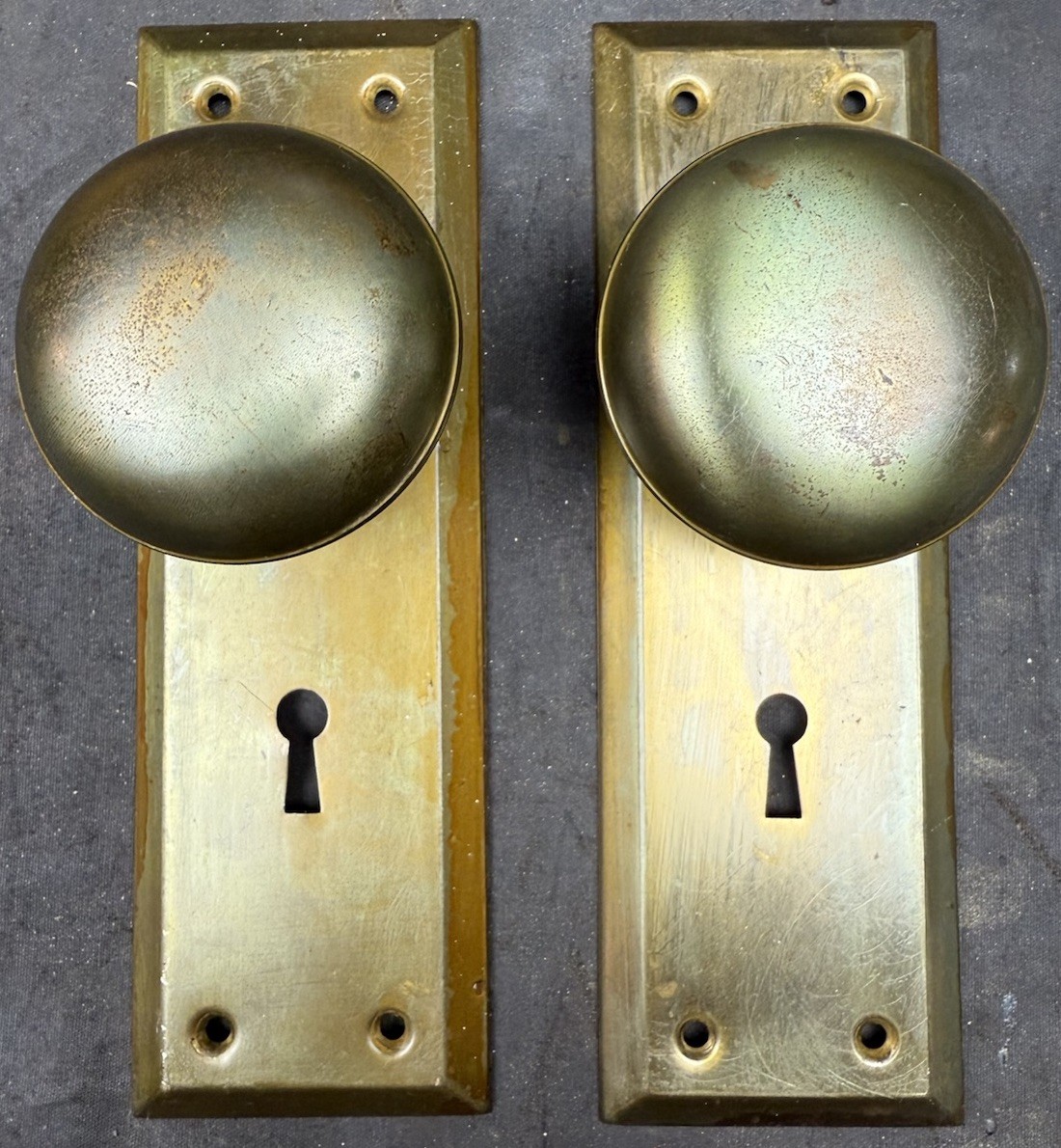 Plain Brass  Door Knobs Set Deco Craftsman 1 Of 14 Sets