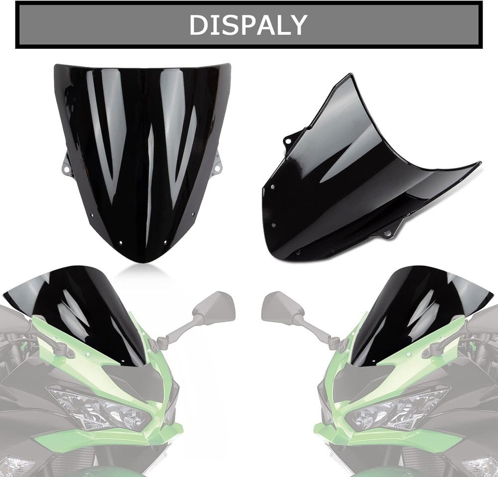 Zero Gravity Double Bubble Windscreen Dark Smoke #16-262-19 for Kawasaki