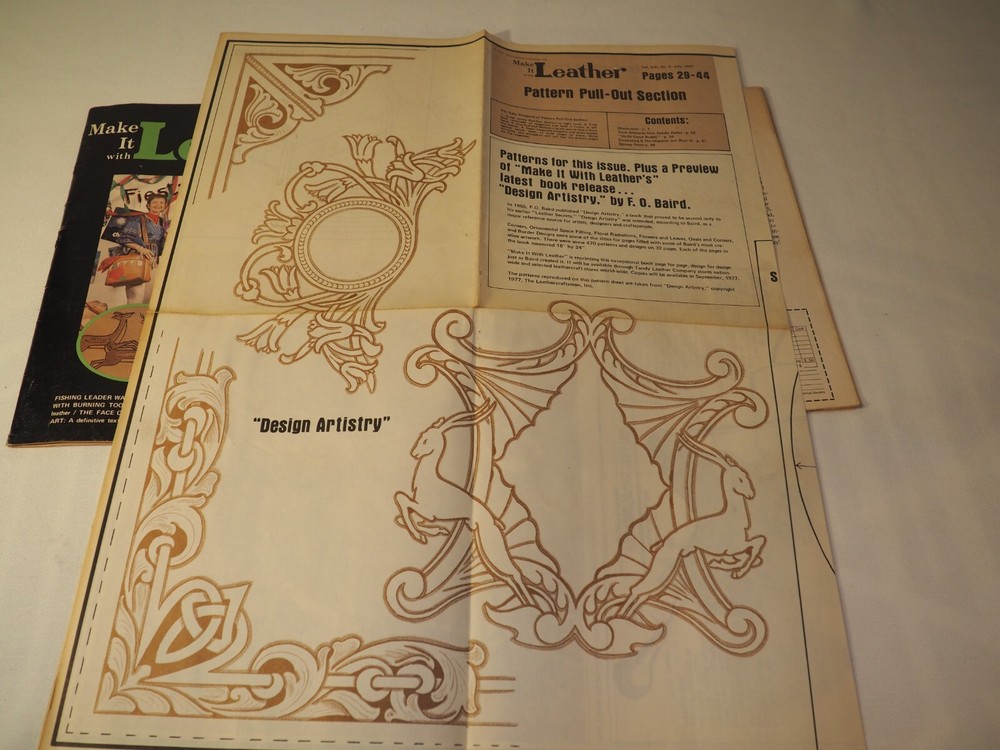2 Vintage Make it With Leather Magazines w/Pattern Pull Outs 1977