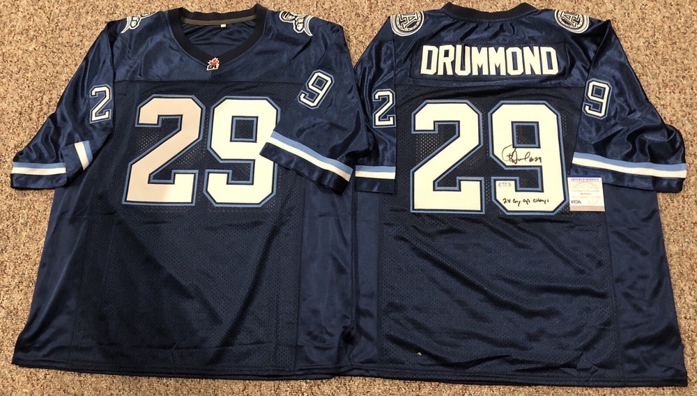 ROBERT DRUMMOND 2x Grey Cup Signed Autographed Auto Toronto Argonauts Jersey PSA
