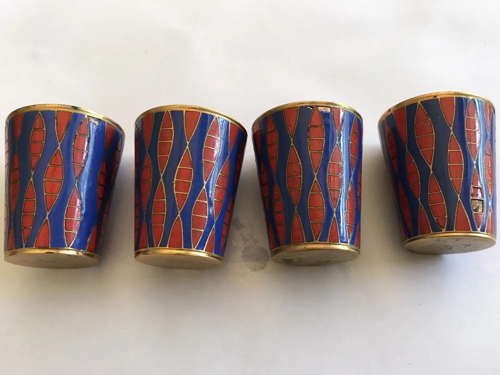 Russian Enamel Vodka Cups