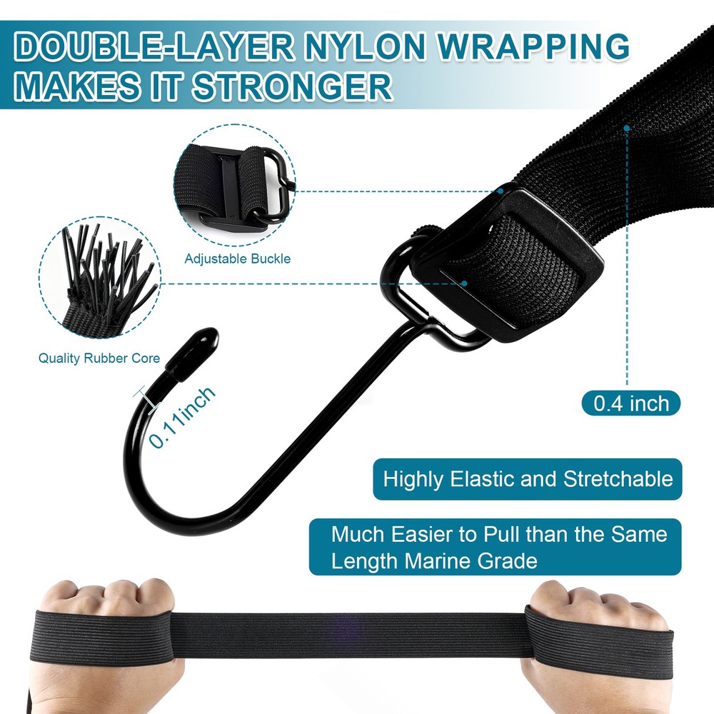 Car Boat Cover Tie-Down Gust Strap Wind Protector Resistant Windproof Universal