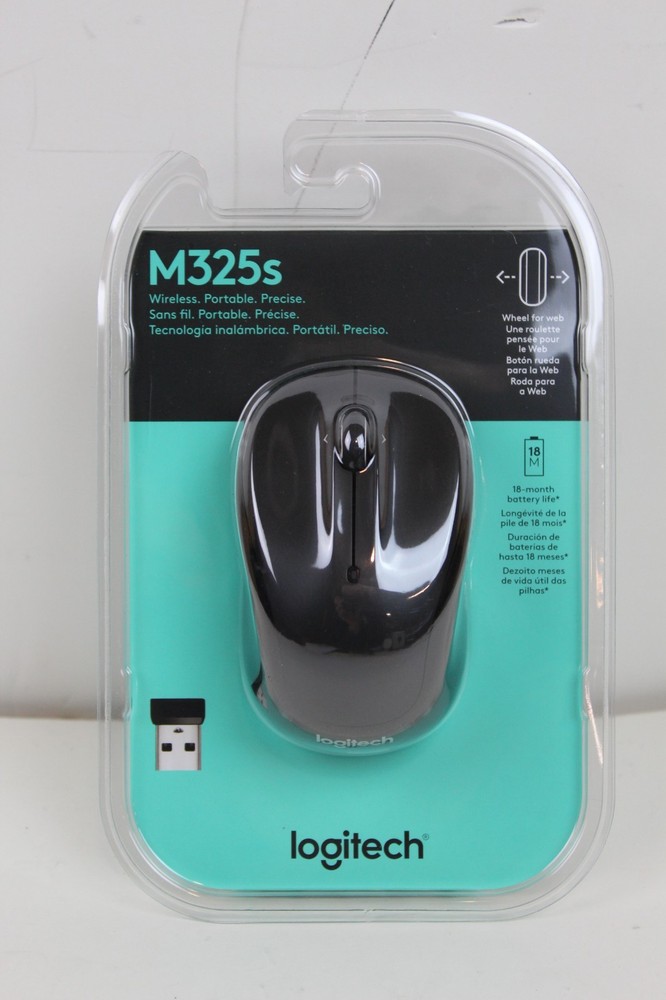 NEW Logitech M325S Wireless USB Mouse BLACK