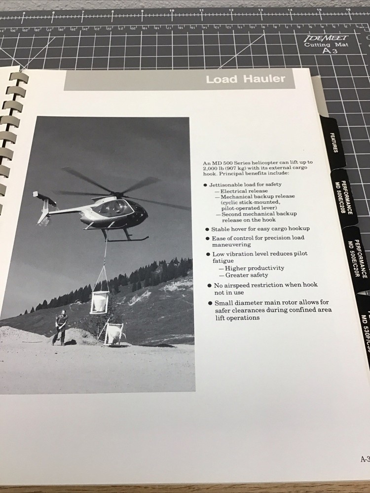 Original McDonnell Douglas MD 500E/MD 539F Technical Description QU-1