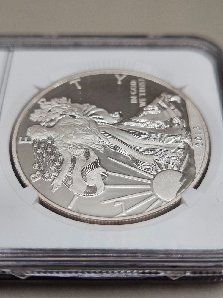 2013 W Silver Eagle Enhanced Finish NGC SP 70