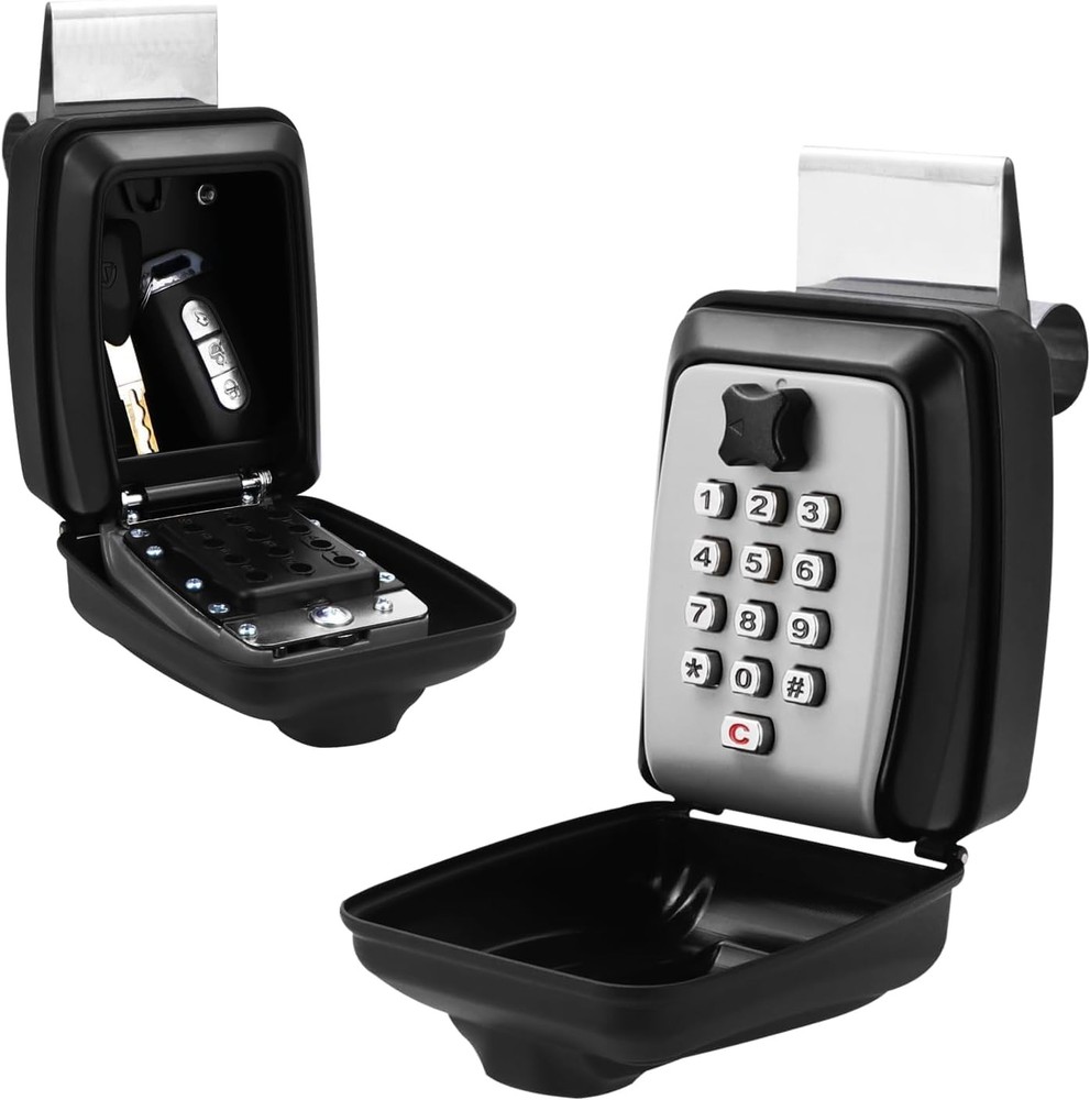 Car Window Key Lock Box w/ Code | Secure Key Safe for Car Sharing Turo Getaround