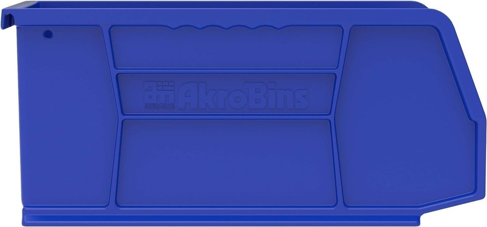 AkroBins 30230 Plastic Storage Bins 12-Pack Stackable Organizer Blue