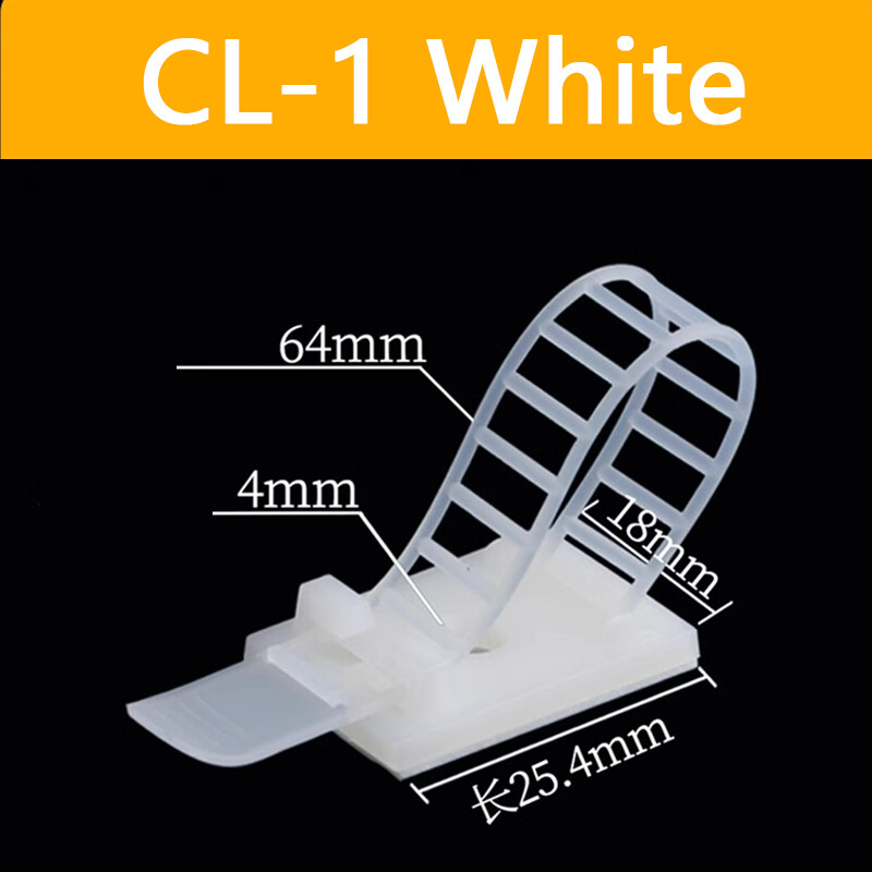 Cable Tie Mount Adjustable Clips Self Adhesive Strap Fix Holder Plastic Network