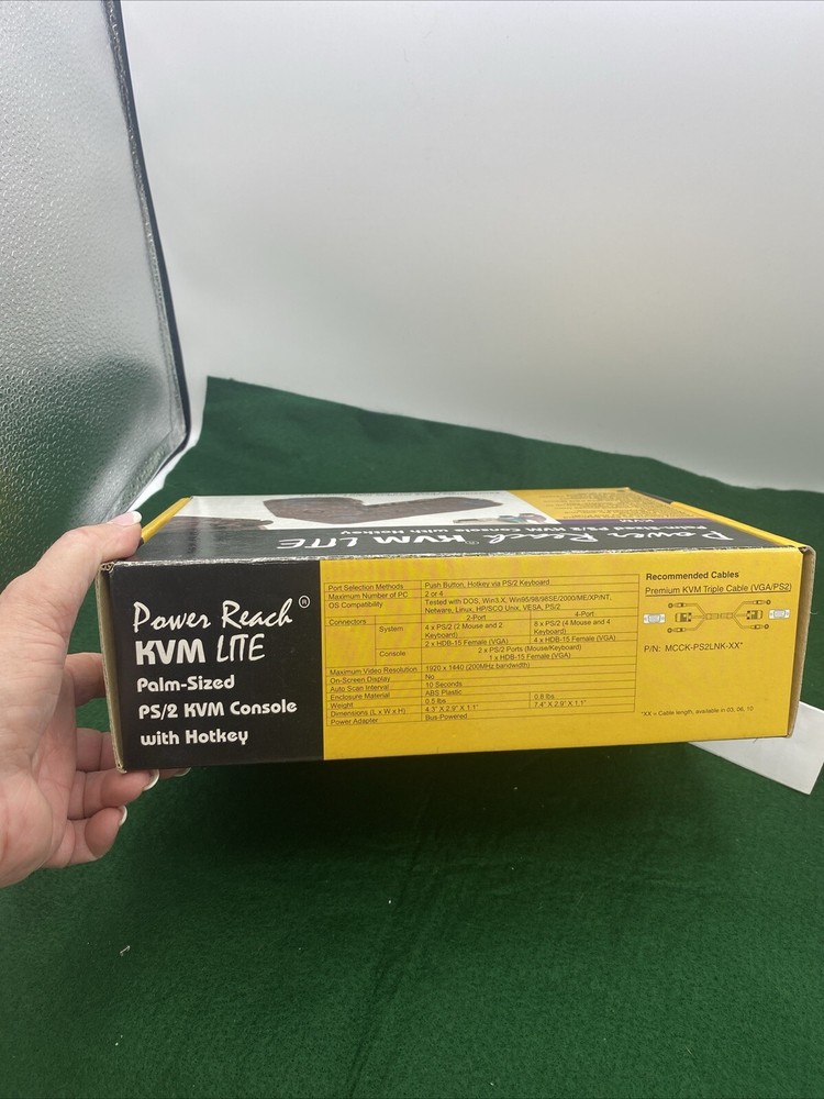 Genuine Power Reach Lite CompuCable Console KVM Switch Controller KVM-201LT