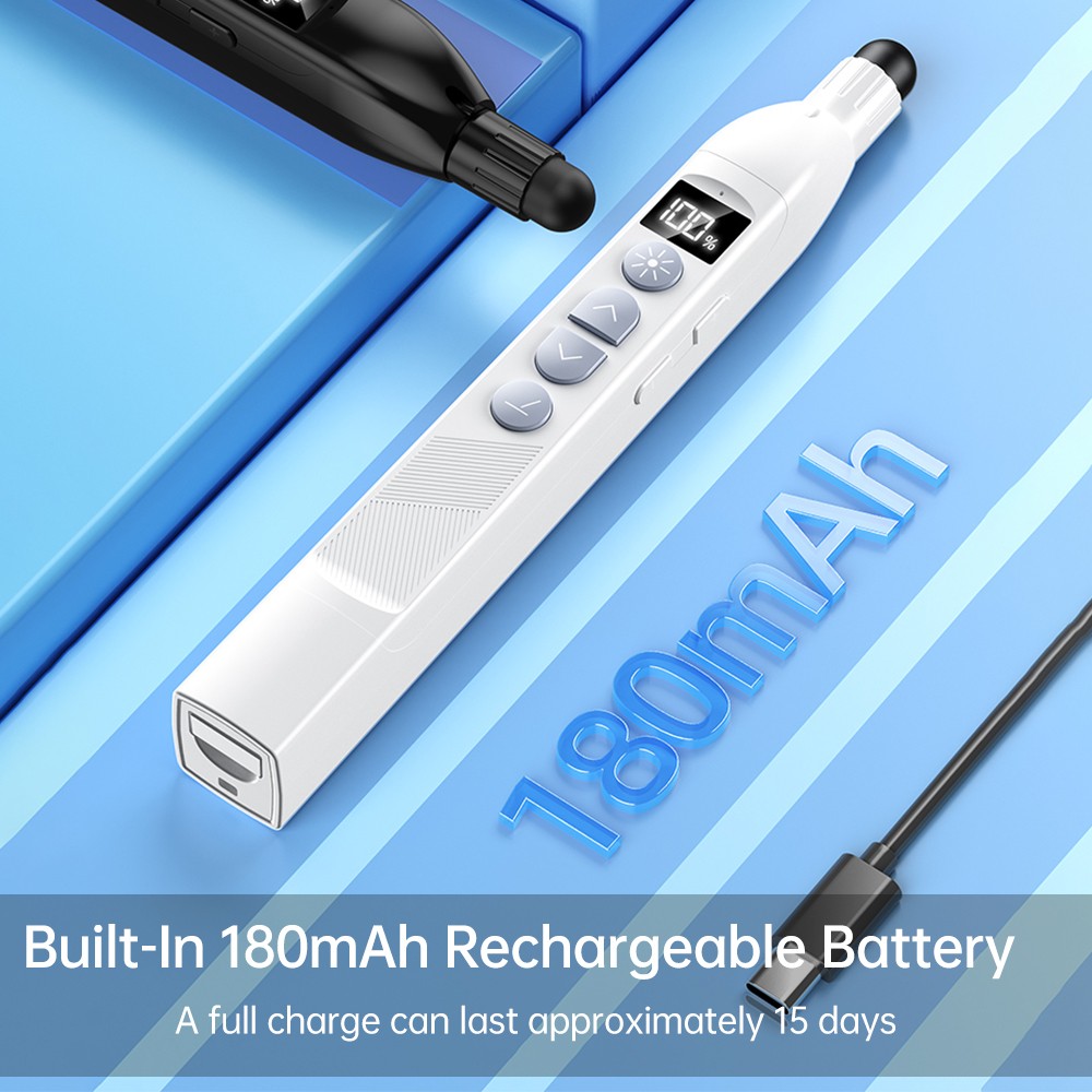 Wireless Presentation Pointer With Telescopic Stick Stylus Pen For FSXA