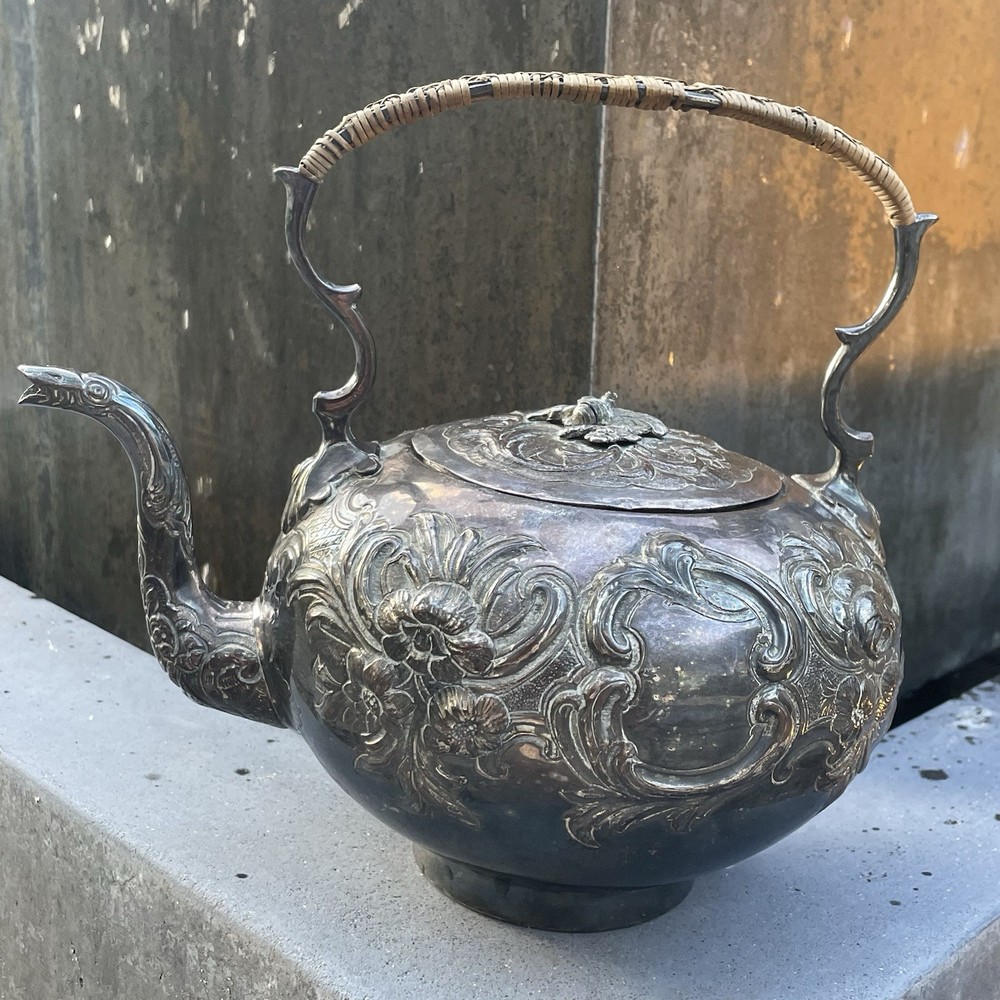 Vintage Ornate Silver Plated  Tea Pot