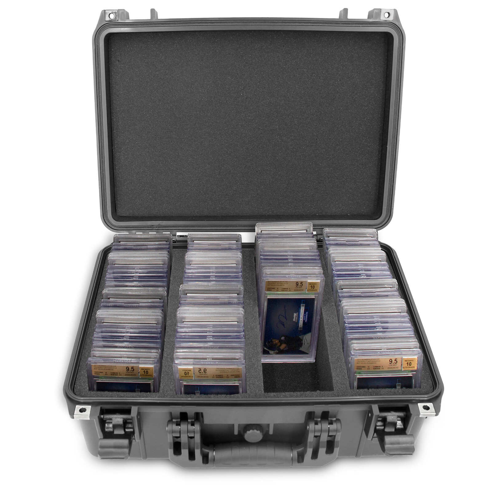 CM Graded Card Case Storage Box for 120+ Graded Sports Trading Cards, Waterproof