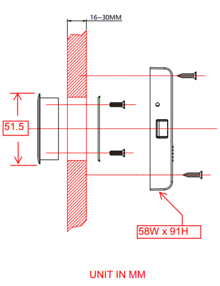 Fingerprint Cabinet Lock. SDWF-MC002-G2