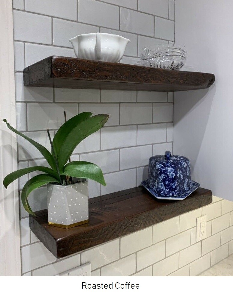 Floating shelf reclaimed barn wood Premium 2in thick floating shelves USA made