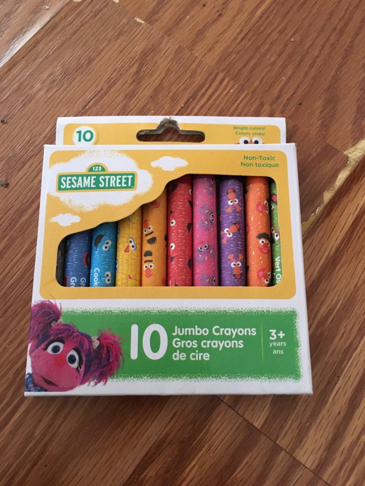 sesame street 10 jumbo crayons