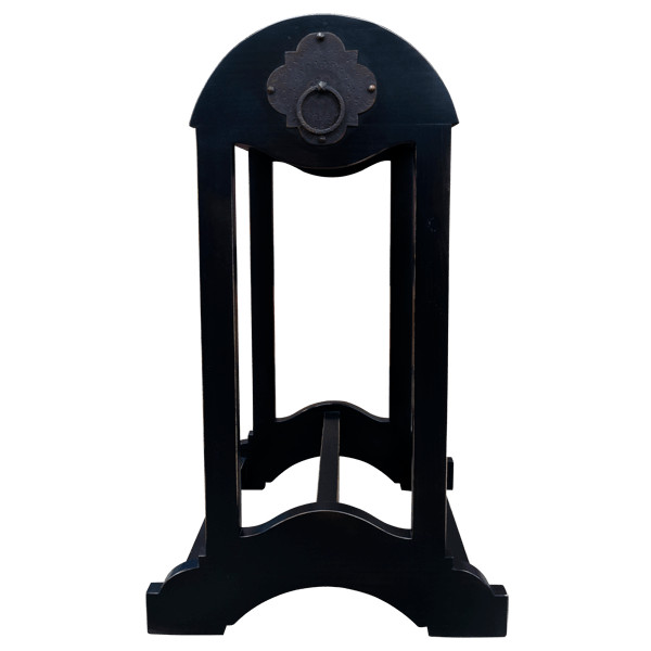 Handcrafted Western Saddle Stand – Solid Wood, Forged Iron Ring, Durable
