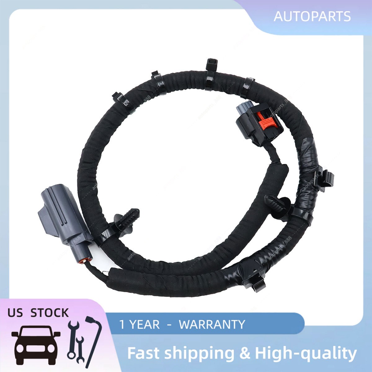 Fit 15-24 Ford Edge LEFT Rear Parking Brake Jumper Wiring Harness