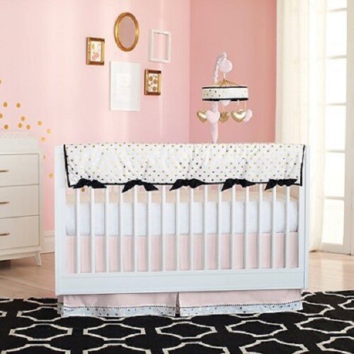Just Born CoCo Collection 7Pc Crib Bedding Set Include Mobile/Blanket+++New
