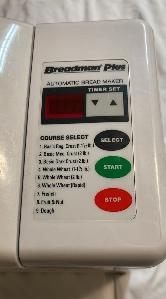 Breadman Plus Automatic Bread Maker, Model TR 700 (White) Working Well