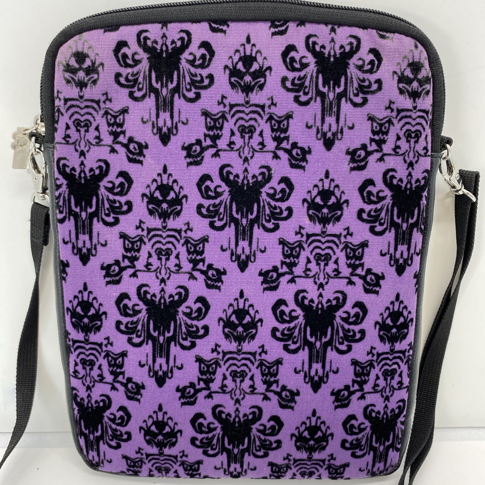 Disney Parks Haunted Mansion Wallpaper Crossbody Bag Purse Adjustable Strap