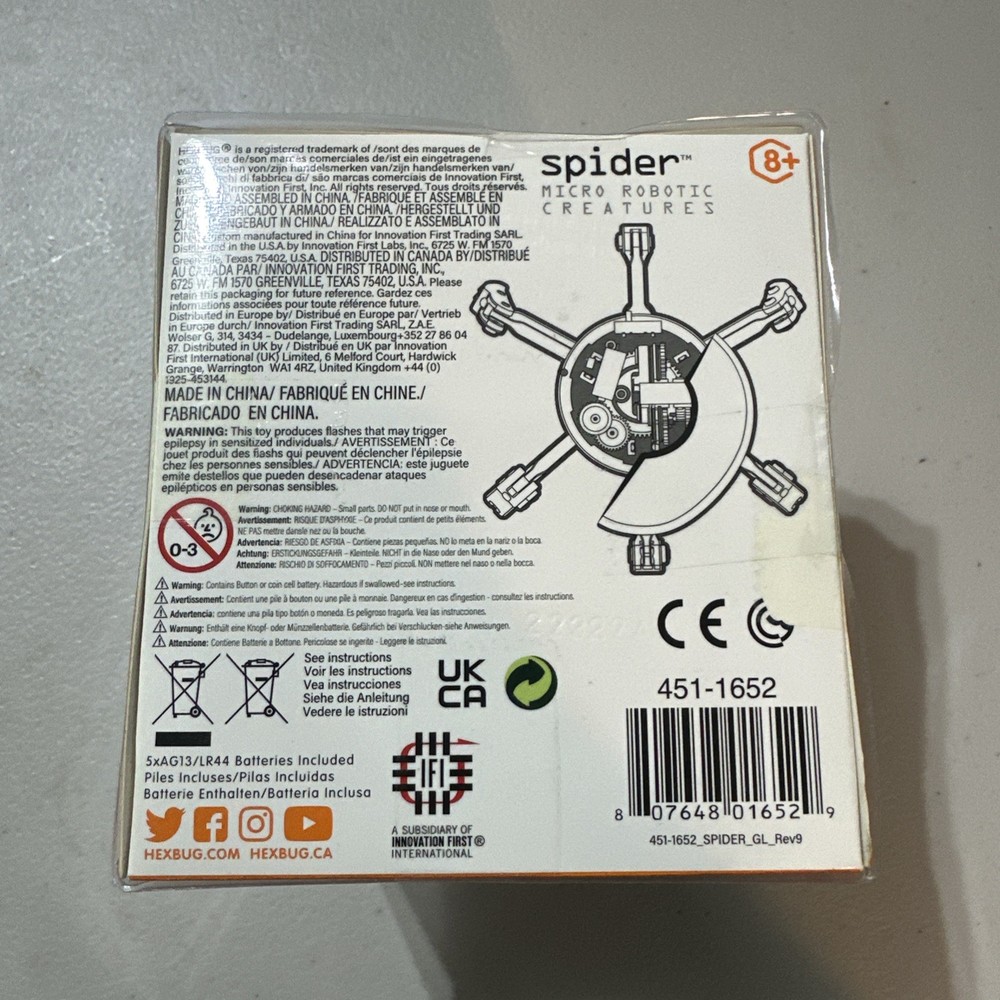HEX BUG ORANGE SPIDER ROBOTIC CREATURE REMOTE CONTROL