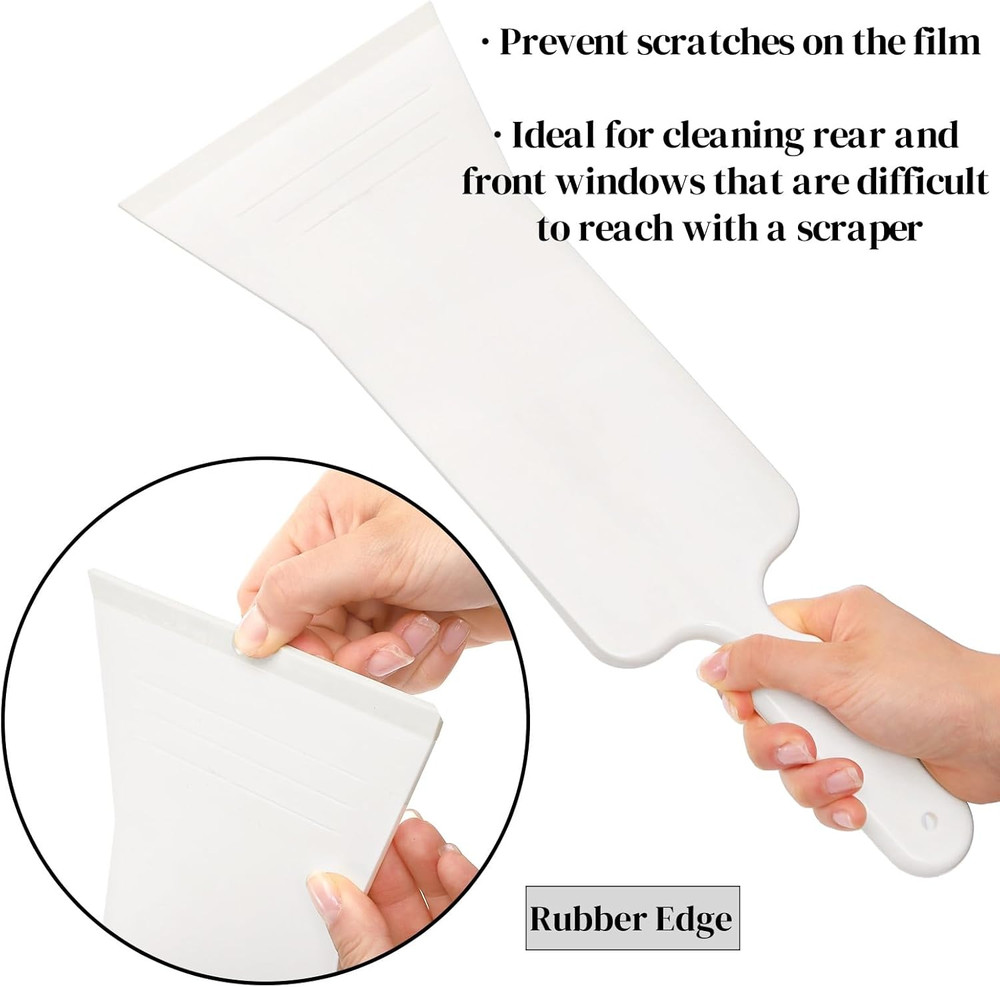 3 Pcs Window Tint Tools Long Handle Auto Bulldozer Squeegee Scrubber Paddle Flat