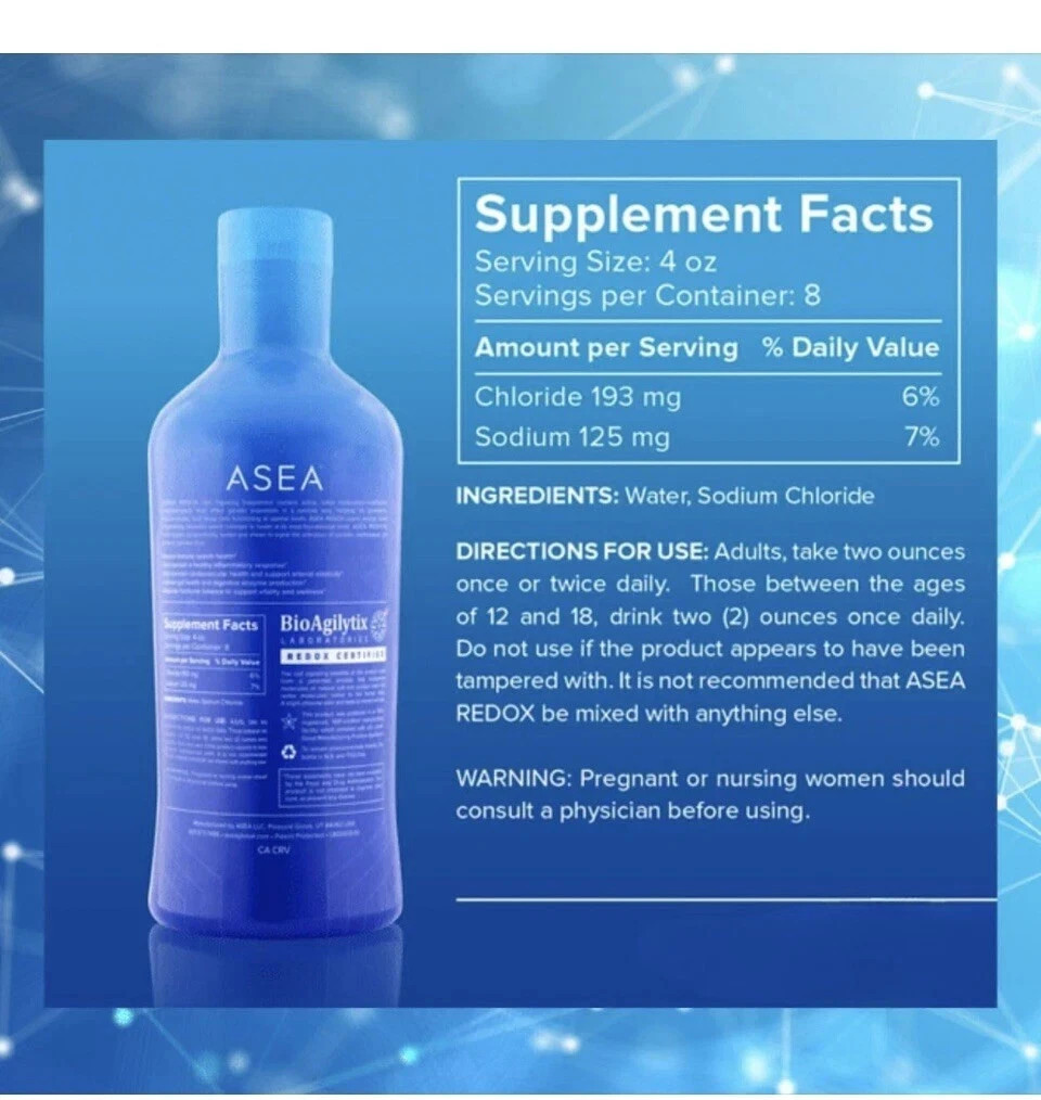 4 Bottles of ASEA Redox Supplement (32 oz. each) - New, Sealed And 100% Genuine.