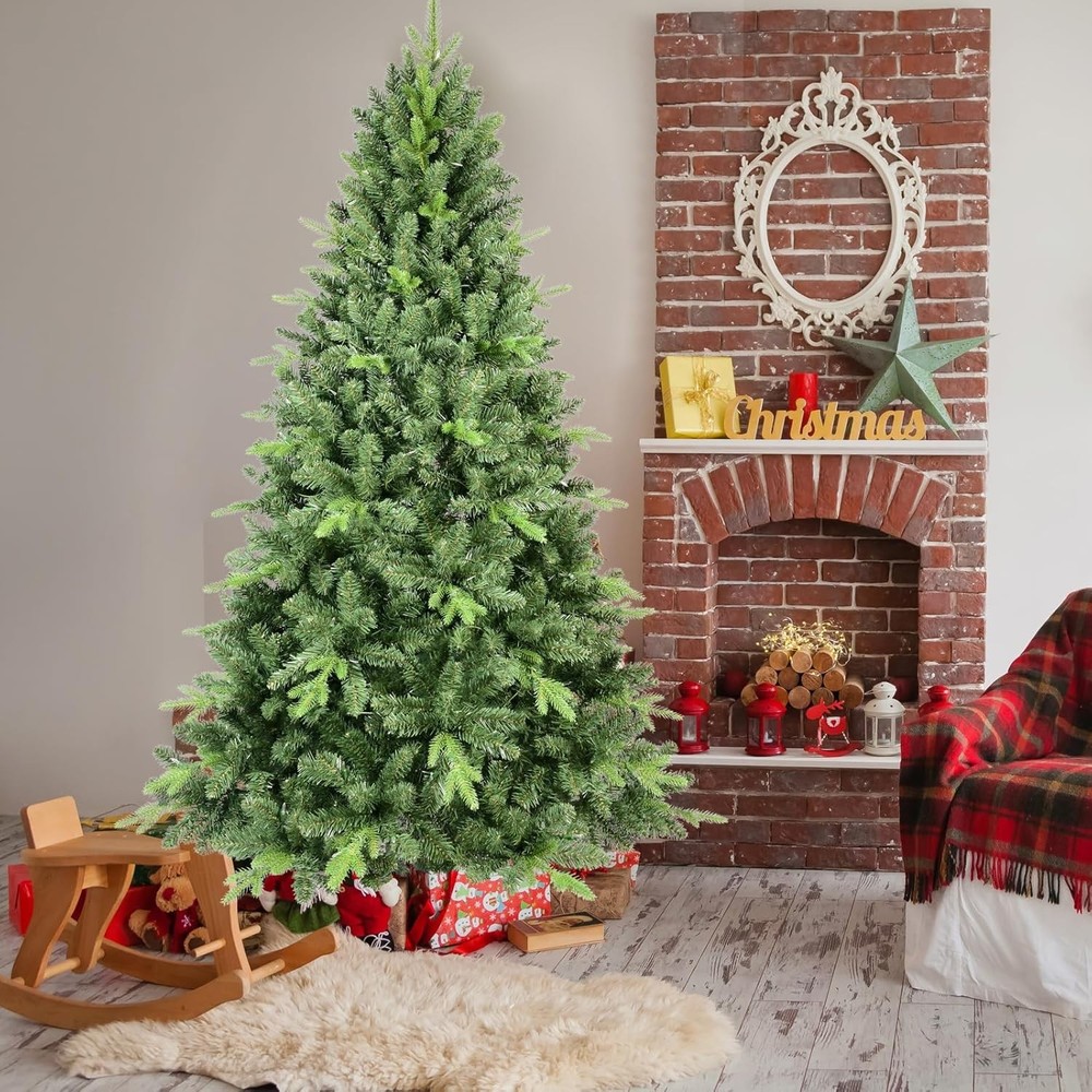 4 ft Artificial Christmas Tree – Green Full 643 PE & PVC Tips Easy Assembly