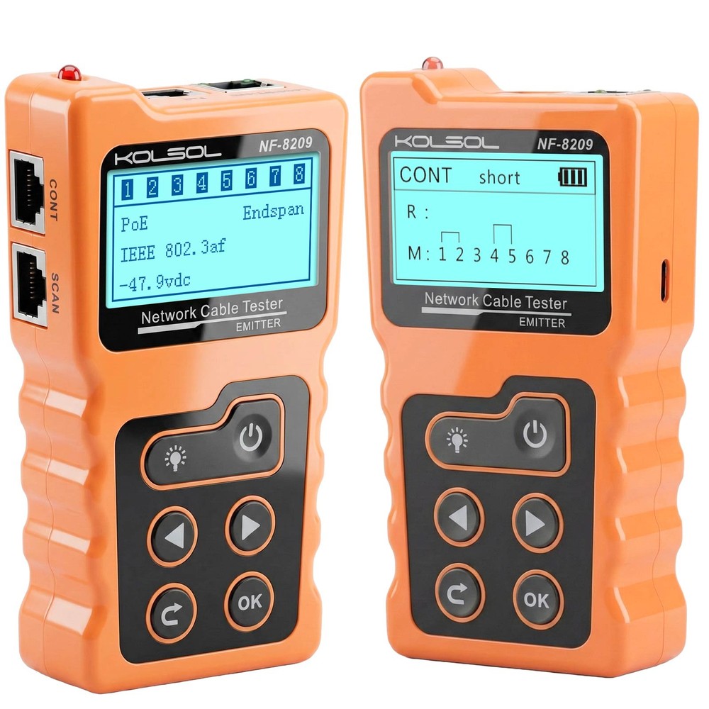 NF-8209 Network Cable Tester for Cat5 Cat6 Lan POE Checker Ethernet Wire Tracker