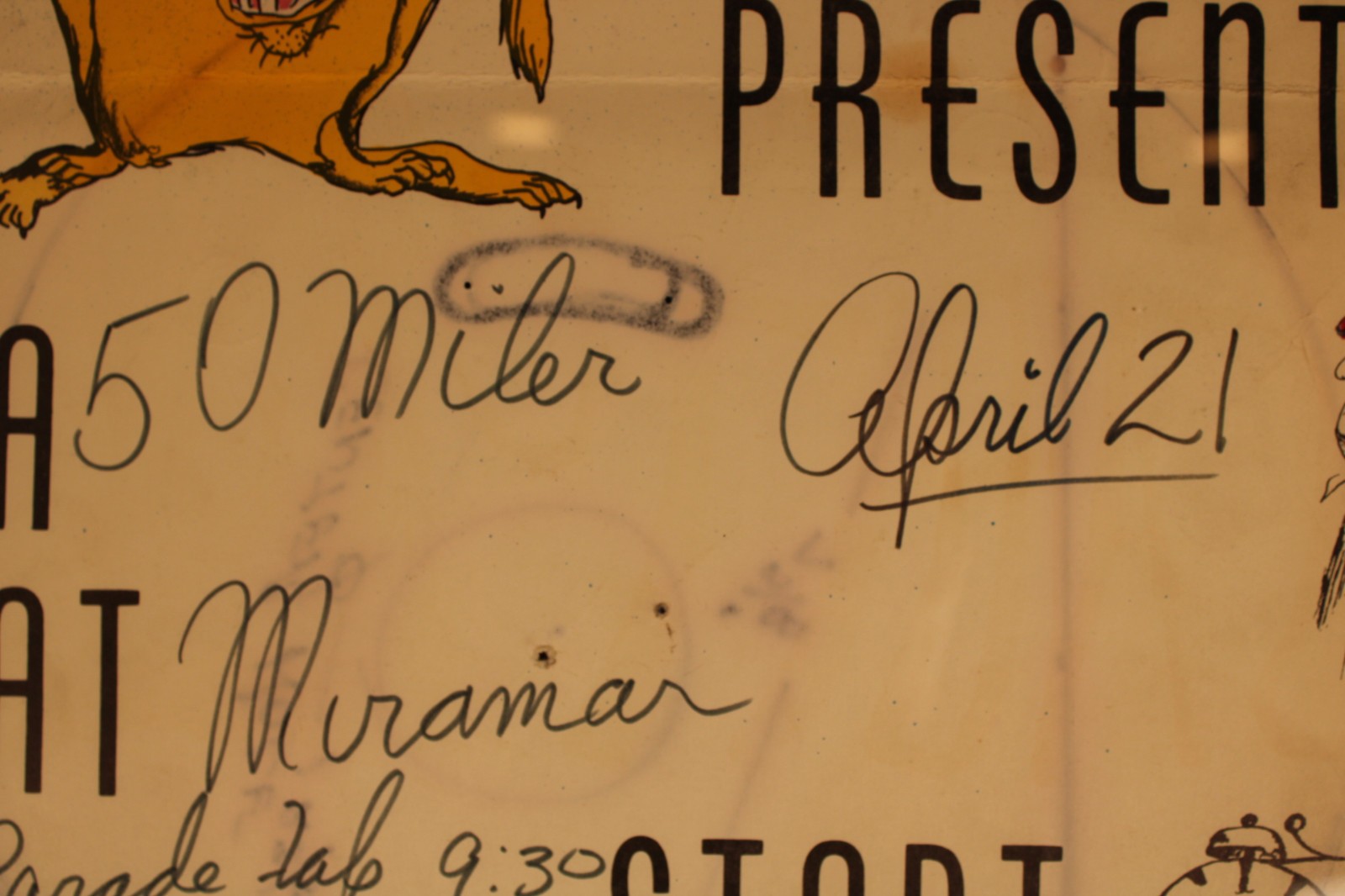 1966 Motorcycle Lions MC TT Racing Framed Poster Rare 1-of-Kind 50-Mile Sign Art